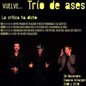 Trío de Ases en Espacio Almargen 